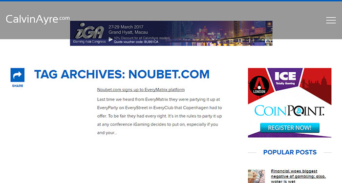 Avoid Noubet.com - Possible Scam