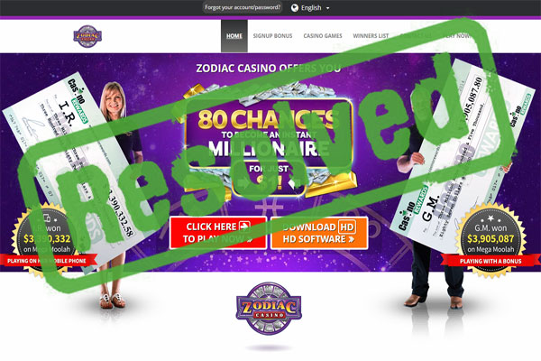 Zodiac Casino Complaint
