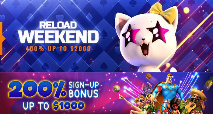 Play Big Spin Casino for $2000 Weekend Reloads