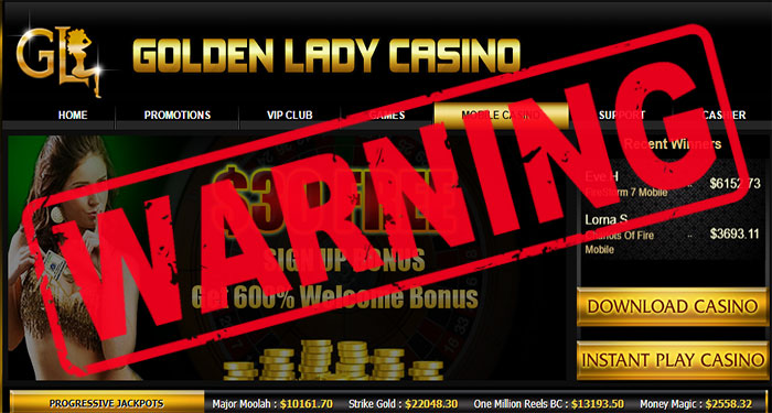 Golden Lady Casino $265 Free Play