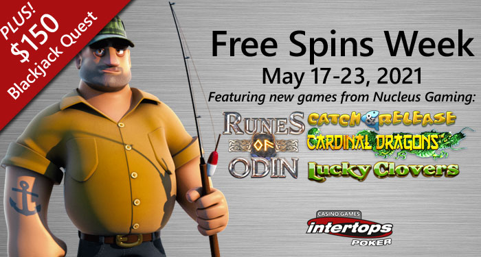 Intertops Poker Giving Free Spins on Four New Slots