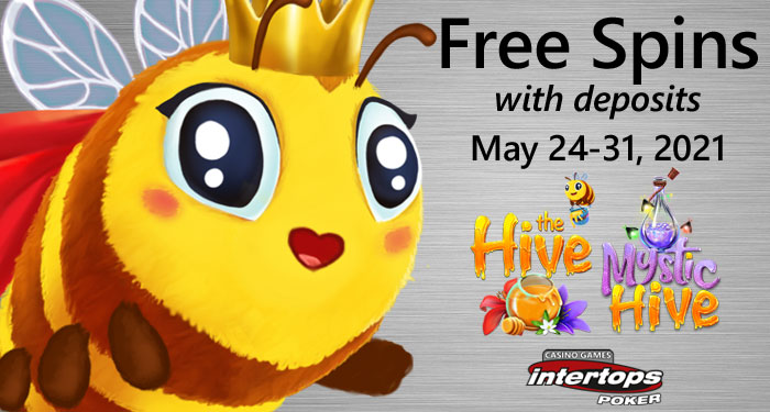 Intertops Poker’s Casino Games Buzzing with Excitement for Free Spins Week