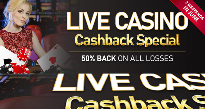 Live Casino Cashback Special Exclusively at Cyberspins Casino