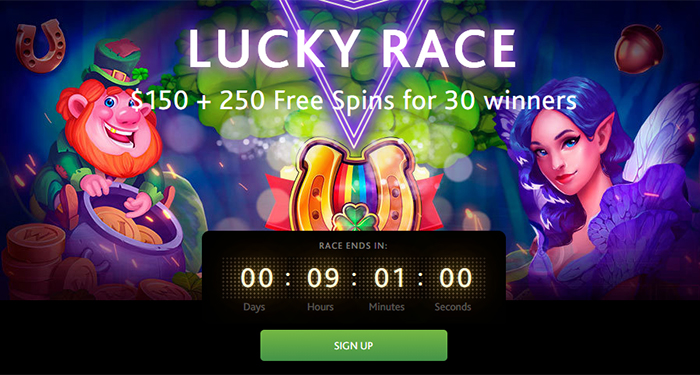 Lucky Races Tournament, $150 + 250 Free Spins for 30 Winners