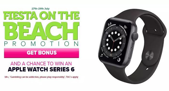 Win an Apple Watch Series 6 in CasinoLuck's Fiesta on the Beach