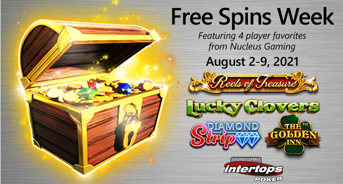 Intertops Poker's Free Spins Week, Explore 70 New Games!