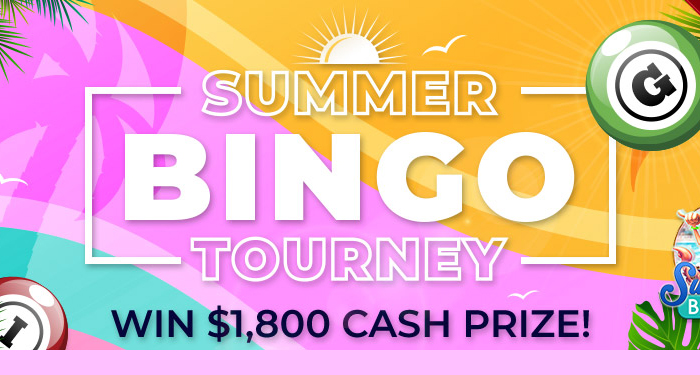 Win big playing CyberSpins Summer Bingo Tourney this month. From now through July 25th grab yourself a share of the weekly prizes playing multi-part guaranteed games and more.