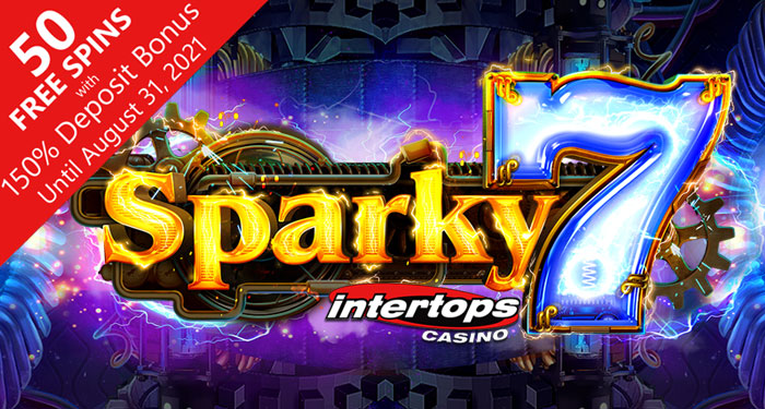 Intertops Casino's New Sparky 7 Three-Reel Features New Transferring Symbols