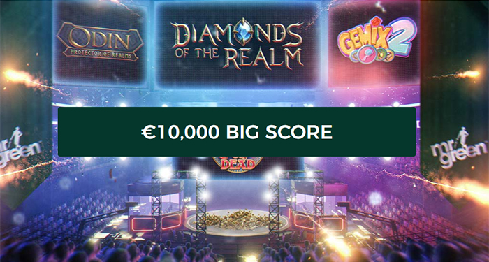 Play the Big Score at Mr Green w/ €10,000 Divided into 100 Cash Prizes