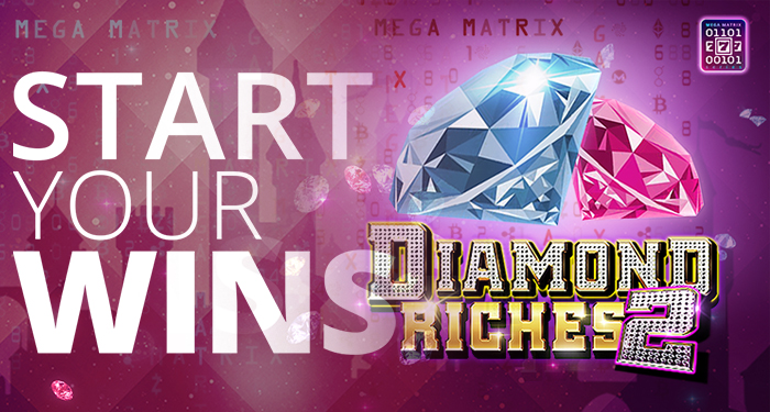 Play CryptoSlots’ Latest slot Diamond Riches 2 with 80% Extra