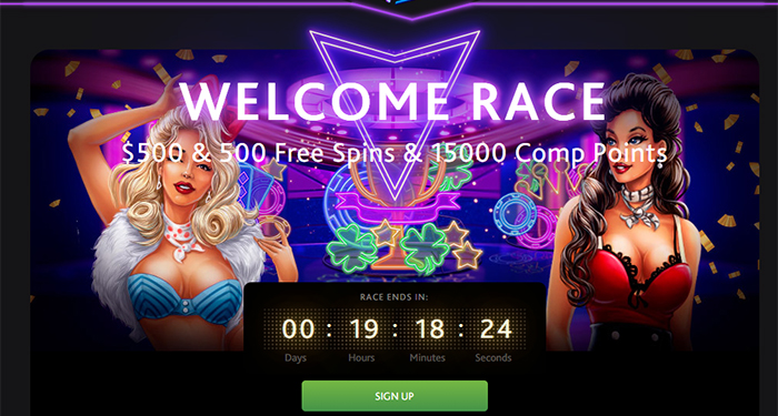 There is $500 & 500 Free Spins + 15000 Comp Points at 7Bit Casino
