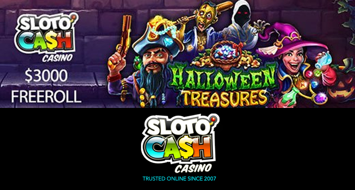 Daily Bonuses + Sloto'Cash's Halloween Super Mobile Freeroll