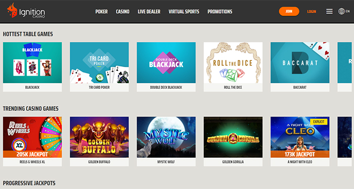 Play Ignition Casinos Hottest Games with $2,000 in Free Casino Money