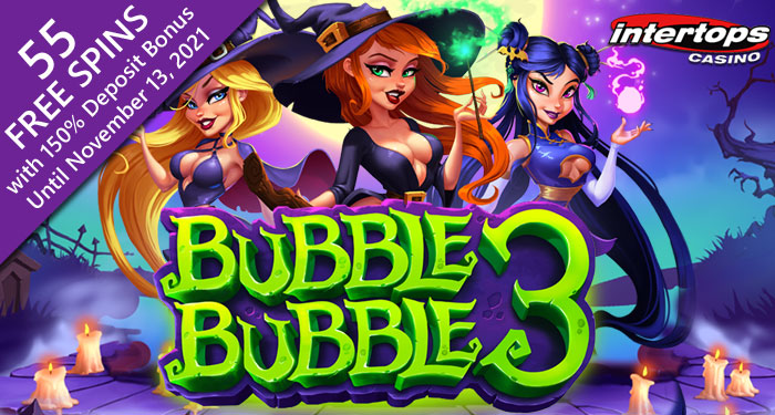 Intertops Casino Players Get 55 Free Spins on New Bubble Bubble 3