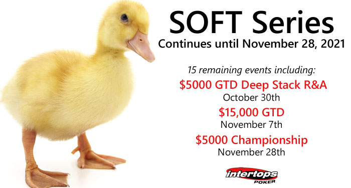 Intertops Poker's SOFT Series Tournaments $5K Deep Stack and $15K Event