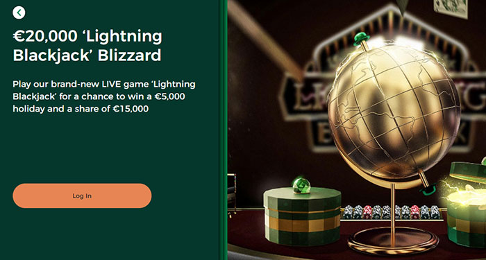 €20,000 ‘Lightning Blackjack’ Blizzard at Mr Green Casino