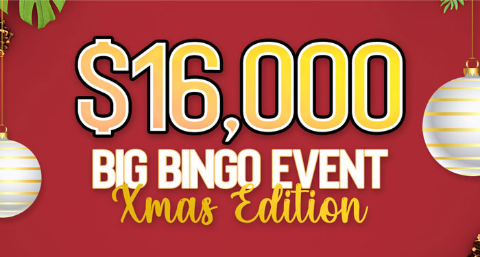Win $10,000 in Vegas Crest's Big Bingo Event Xmas Edition