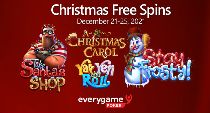 Christmas Slots Free Spins + 100 Spins on Take Santa's Shop, No Deposit Required