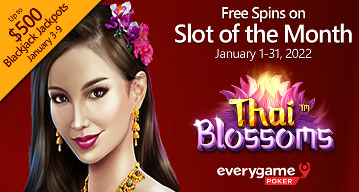Blackjack Players Win up to $500 on EveryGames' New Thai Blossoms