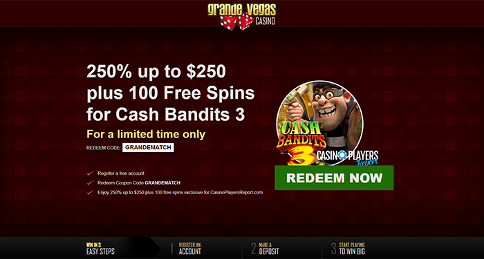 Get 25% Cashback on EVERY Deposit at Grande Vegas