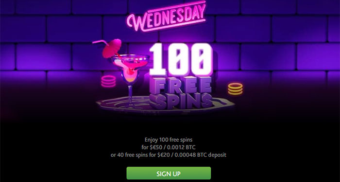 Play 7Bit Casino Every Wednesday to Claim up to 100 Free Spins