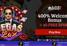 Get a 400% Welcome Bonus + 40 Free Spins at Las Vegas USA Get a 400% Welcome Bonus + 40 Free Spins at Las Vegas USA