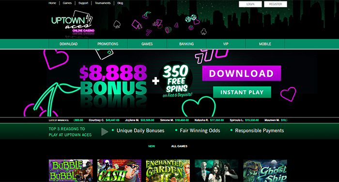 Uptown Aces Apex of Luck - 99 Free Spins + $133 Free Chips