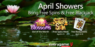 Everygame Poker, Play Free Blackjack and Spins this April Thai Blossoms