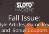 Fall Issue of Sloto Magazine Has Arrived for Casino Players Sloto'Cash Casino