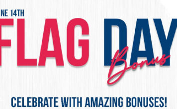 1200% in Amazing Bonuses for Flag Day at Vegas Crest Vegas Crest Casino